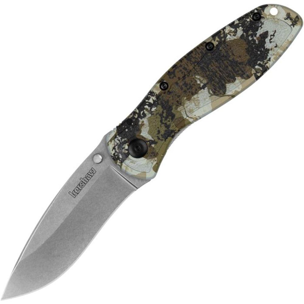 Kershaw Blur Assisted Opening Knife Kings Camo Satin Finish Sandvik Steel Blade | 10047292