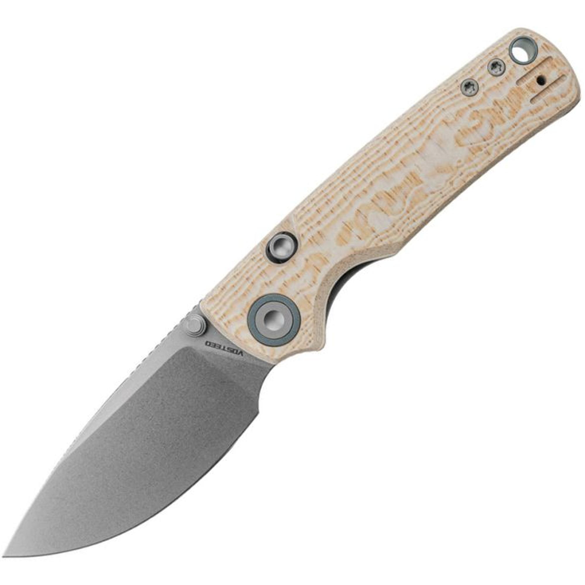 Vosteed A2626 Porcupine Top Liner Lock 2.99 Inch 14C28N Blade  Bamboo Micarta Handle | 10047334
