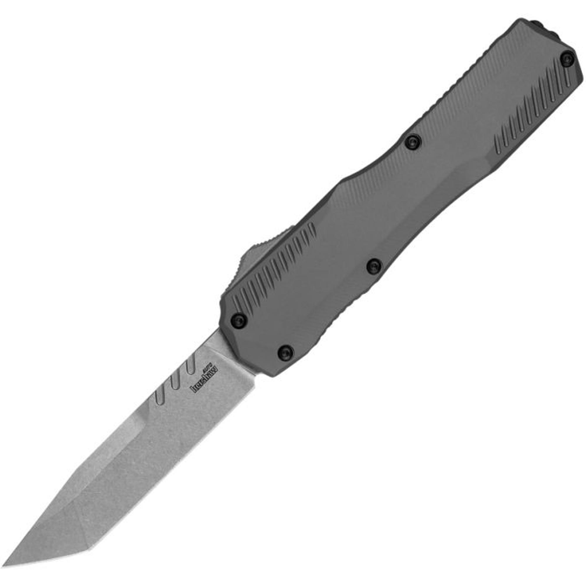 Kershaw 9000TGRYSW Matt Diskin Livewire OTF Knife CPMMagnaCut Stonewashed Tanto Blade, Gray Aluminum Handle | BLUE RIDGE KNIVES | 10002012