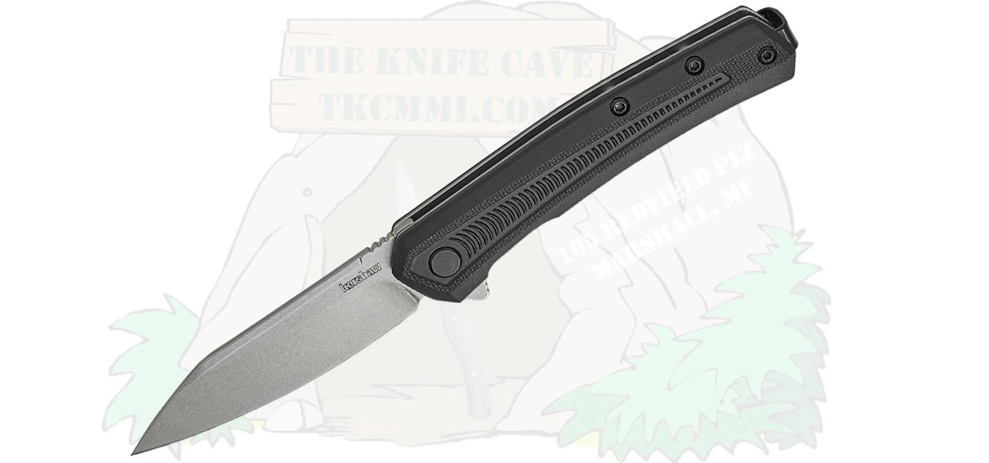 Kershaw 1427 Raygun Liner Lock Assisted Flipper Knife Stonewashed Reverse Tanto Blade | 087171069937
