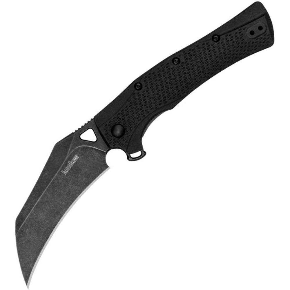 Kershaw 1423 Dawnstar Linerlock A/O, 3.5 Inch Blackwash Hawkbill Blade, Black GFN Handle | 10031017