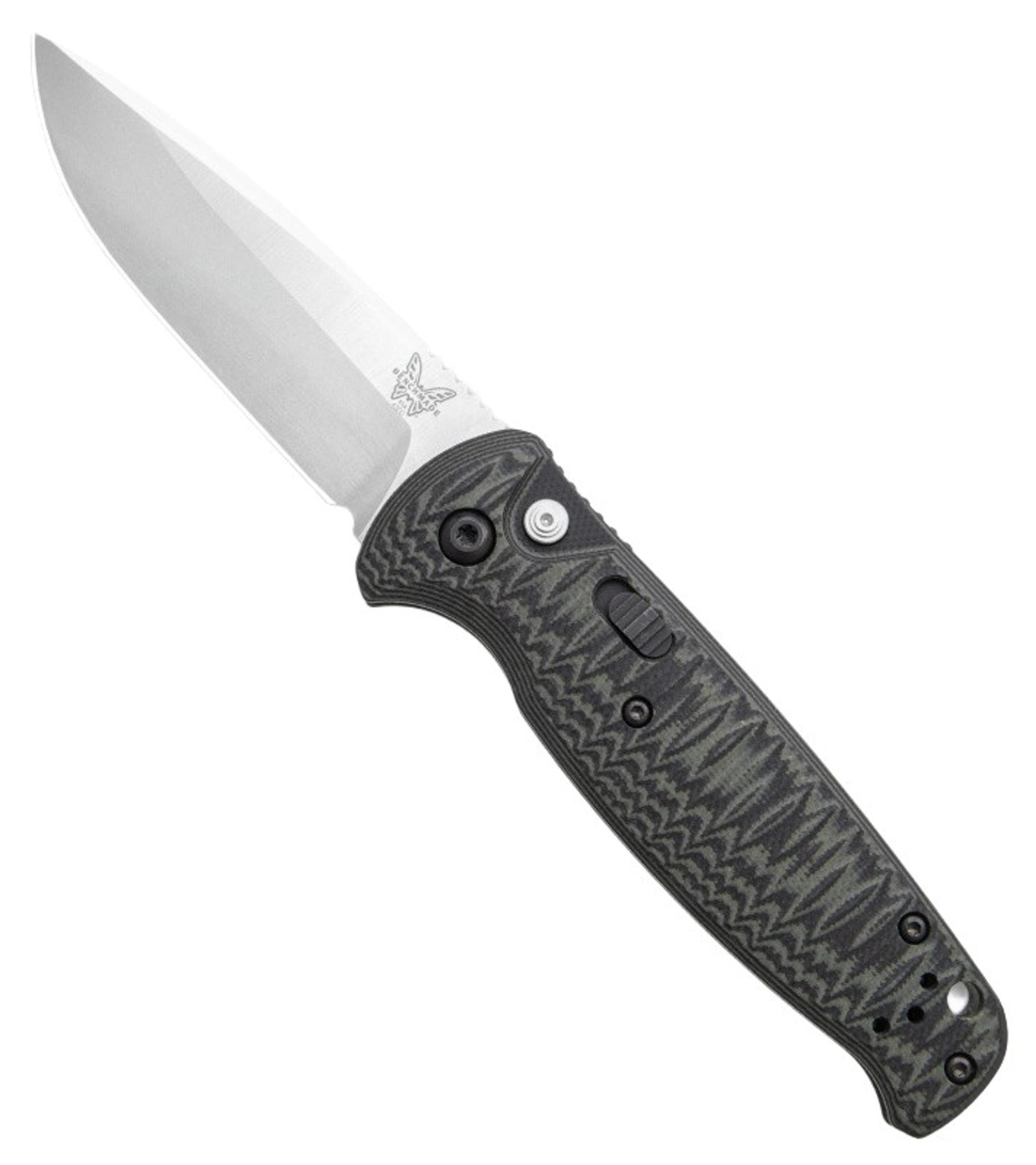 Benchmade CLA AUTO Knife 3.4 Stonewash 154CM Blade, Green  Black G10 Handle | 10006102