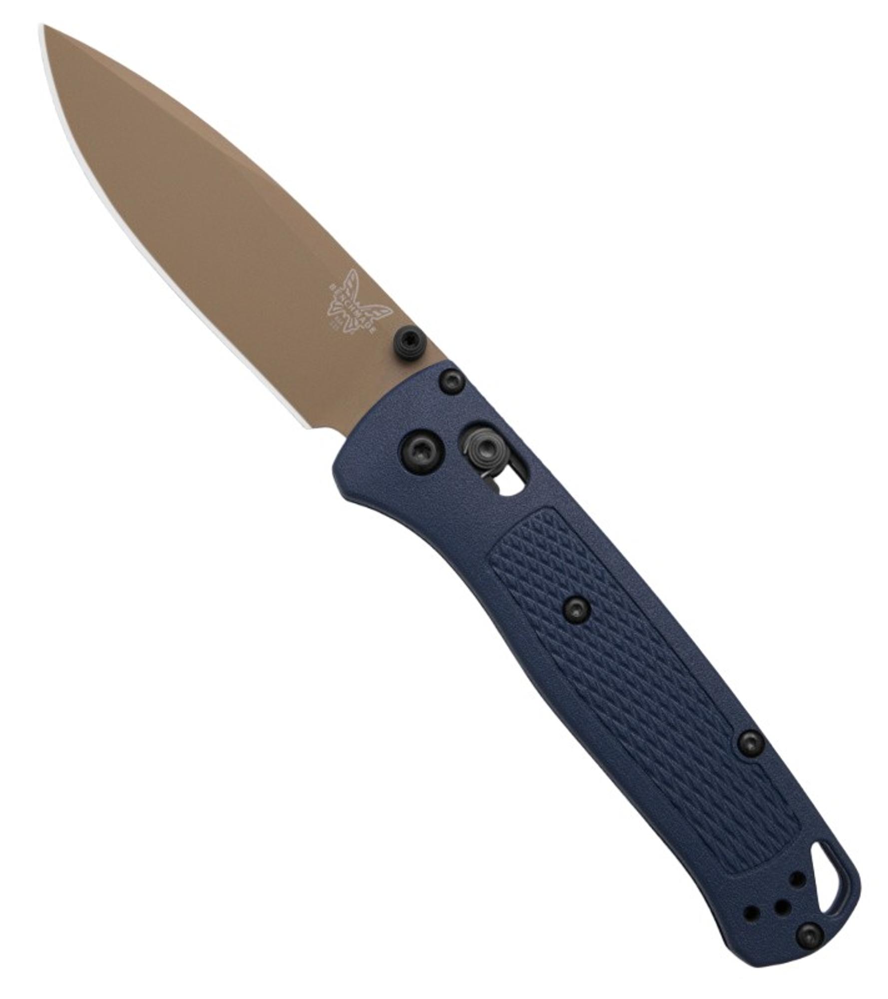 Benchmade Bugout 535FE05 Dark Earth Cerakote 3.24 Inch Blade, Crater Blue Grivory Handle | 10006132