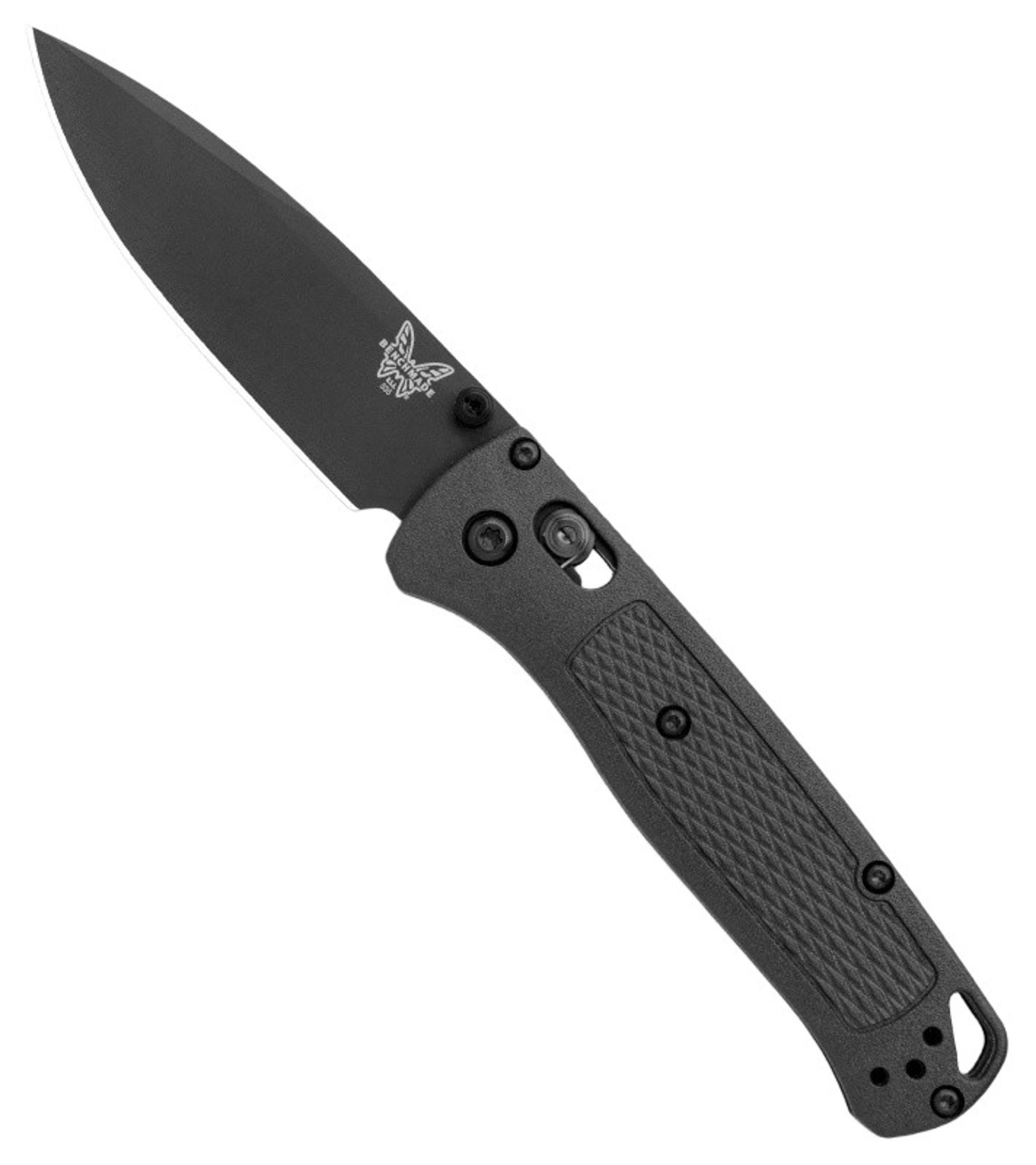 Benchmade 535BK2 Bugout AXIS Folding Knife 3.24 Inch S30V Black Cerakote Plain Blade, Black CFElite Handle | 10047055