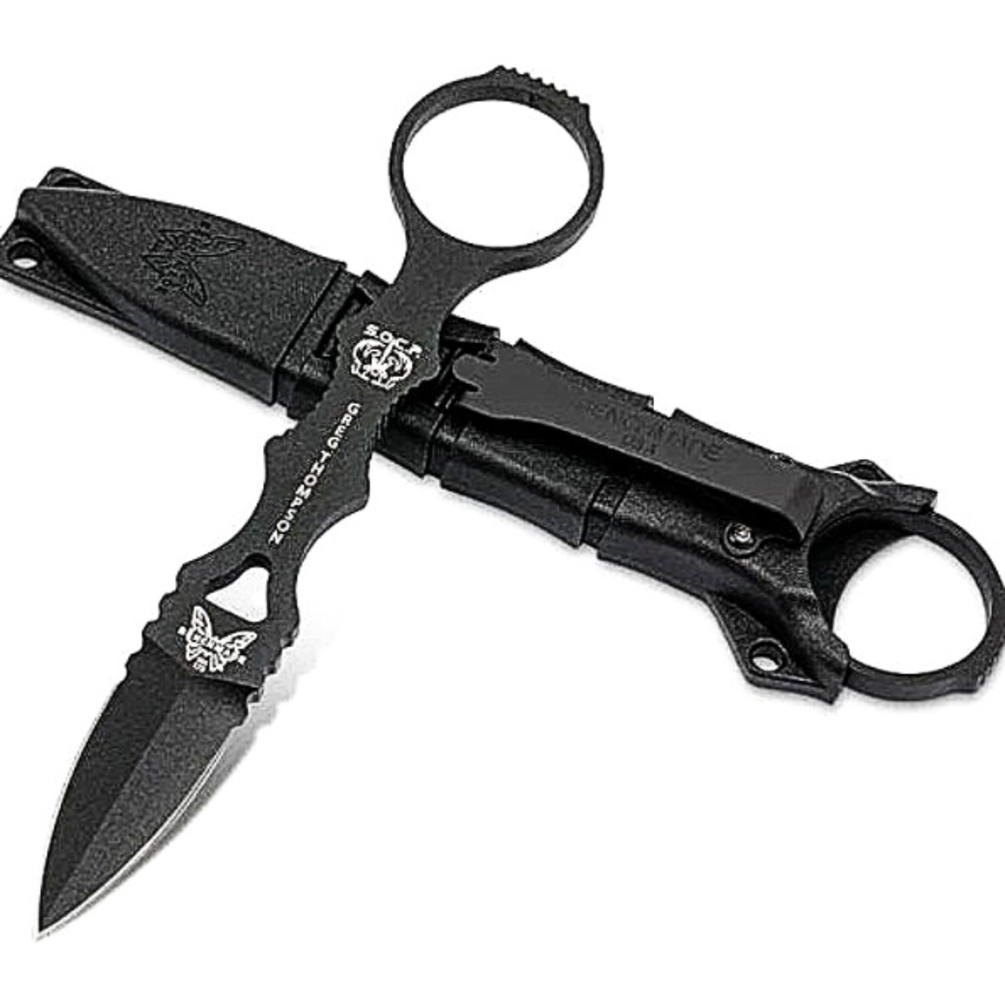 Benchmade Thompson Mini SOCP Dagger 2.22 Inch Black Spear Point Blade, Black Molded Sheath | 10047092