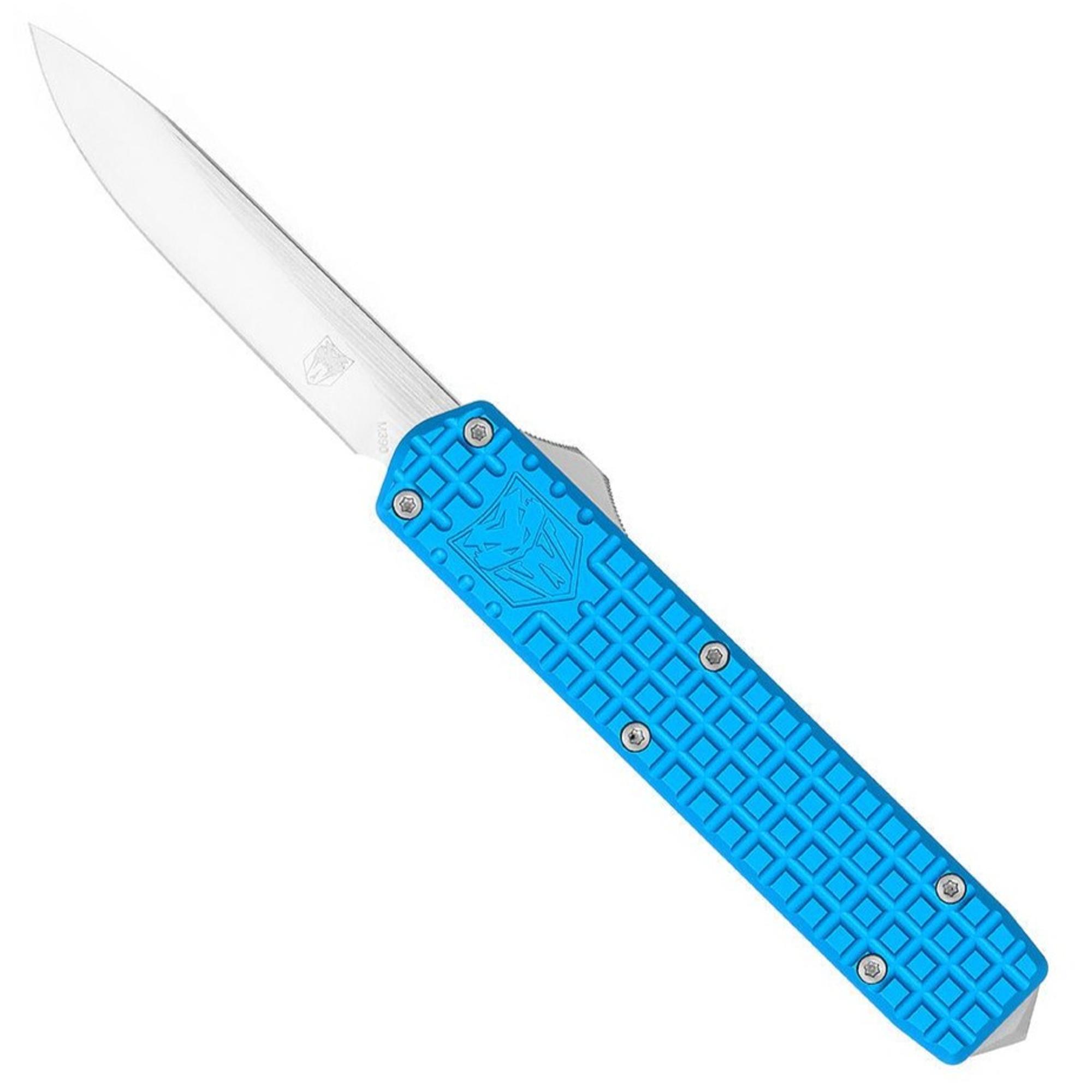 Cobratec Knives Small Warrior, 3.25 Inch M390 Drop Point Blade, Blue Fragged 6061T6 Aluminum Handle | COBRATEC | 10007902