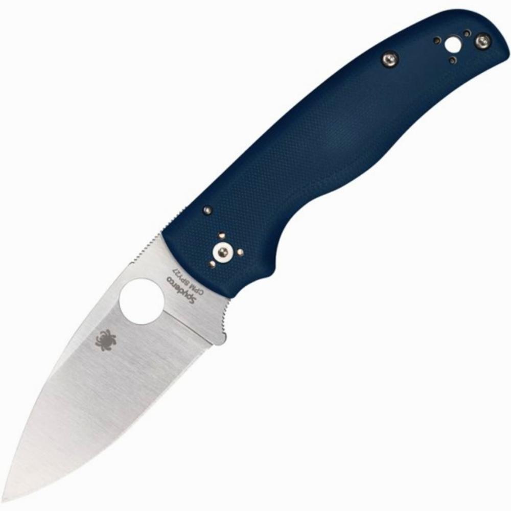 Spyderco Shaman 3.63 Inch Satin Finish CPM SPY27 Steel Blade, Cobalt Blue G10 Handle | 10043183