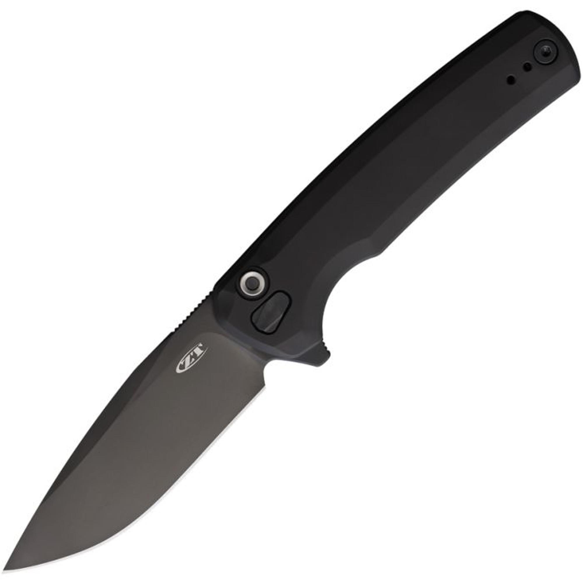Zero Tolerance 0044 Button Lock Flipper Black Wash Titanium 3.375 Inch Black Wash Blade | BLUE RIDGE KNIVES | 10005664