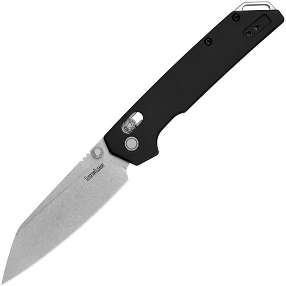 Kershaw Iridium 2038R Reverse Tanto DuraLock Stonewash Blade Black Aluminum Handle | 10031111