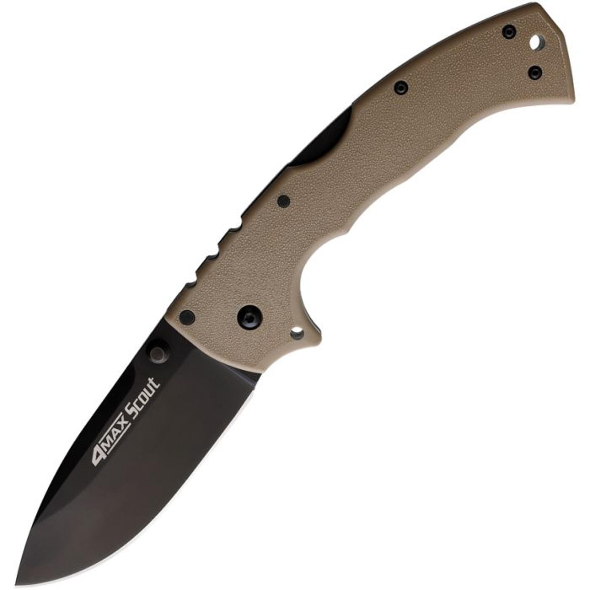 Cold Steel 4 Max Scout TriAd Lock BLK Desert Tan GrivEx | BLUE RIDGE KNIVES | 10012173