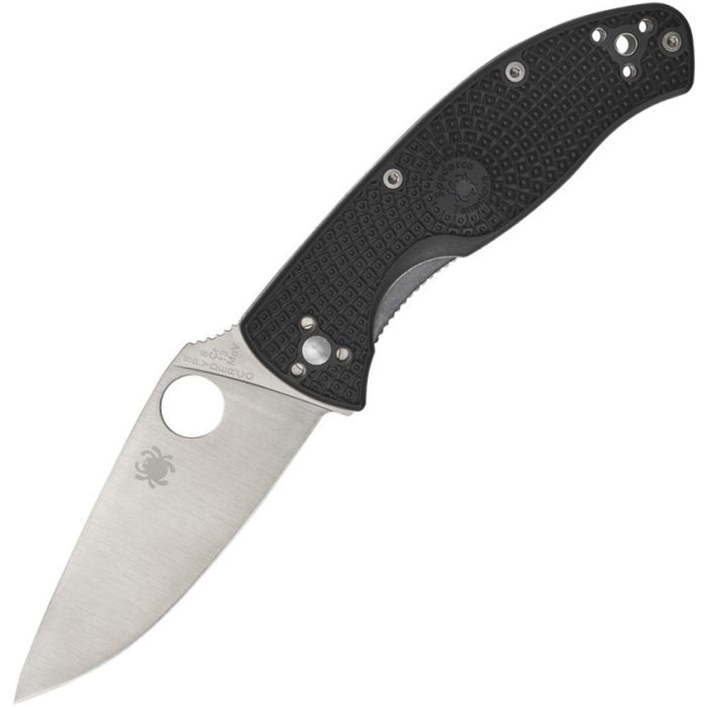 Spyderco Tenacious Lightweight Black FRN Handle Plain Edge Satin Blade | 10020639